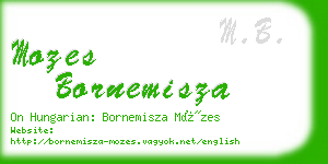 mozes bornemisza business card